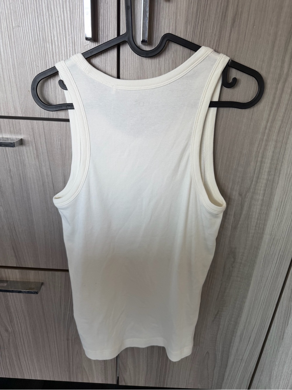 COS Cream Ribbed Scoop-Neck Tank - Picture 3 of 3